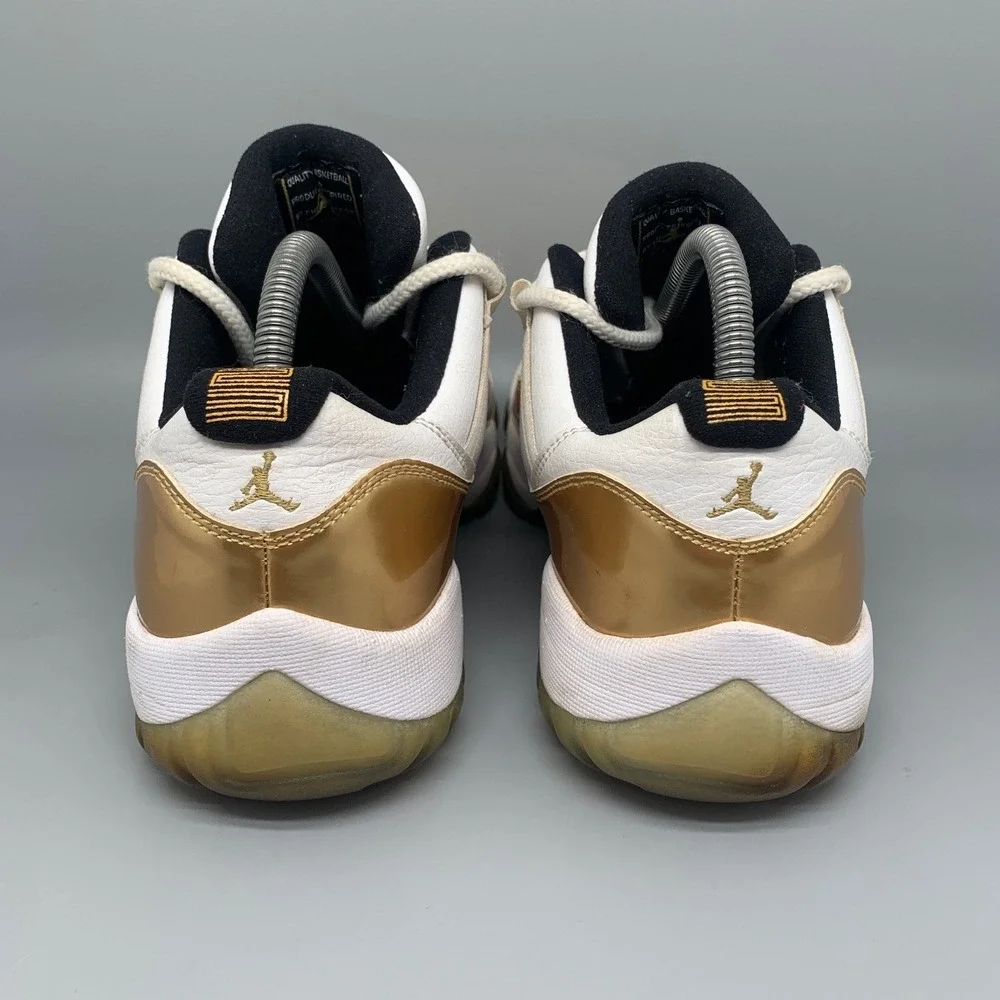 Jordan 11 Retro Low Closing Ceremony Gold Basketball Shoes 528895-103 Men's Sz 9